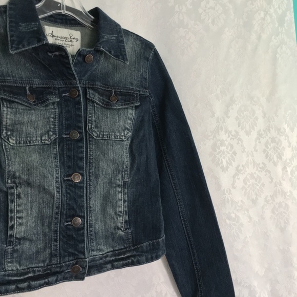 NWT Dark Blue Denim Button Down Jean Jacket - Picture 6 of 6